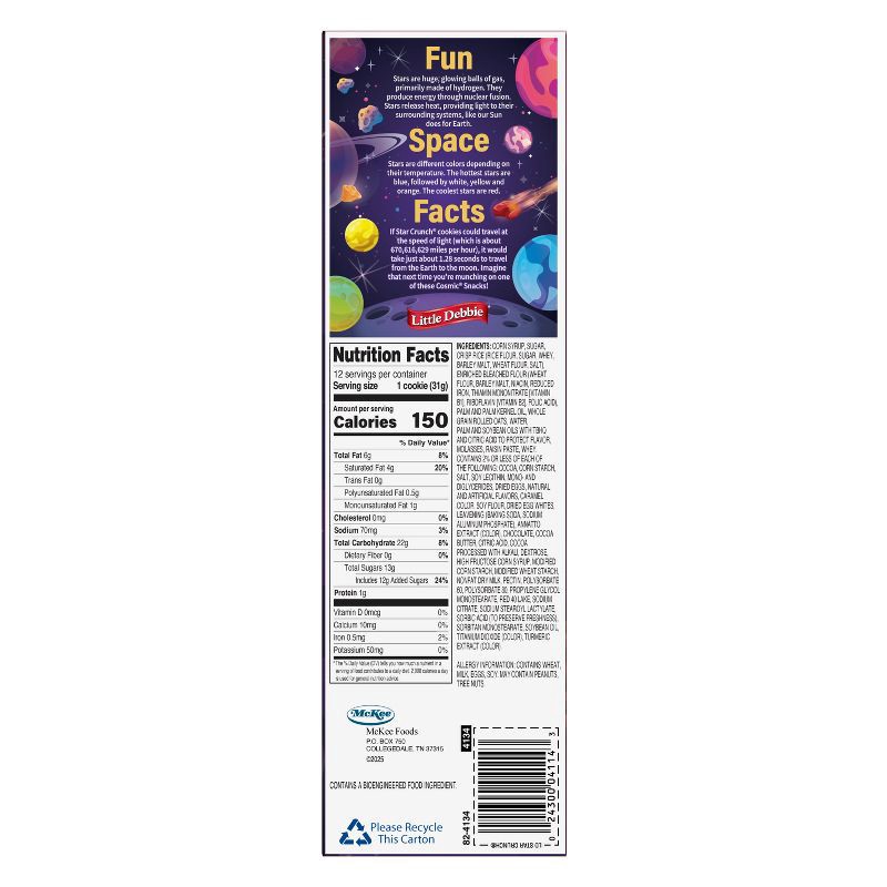slide 4 of 4, Little Debbie Star Crunch Crisp Snacks - 12pk/13oz, 12 ct, 13 oz