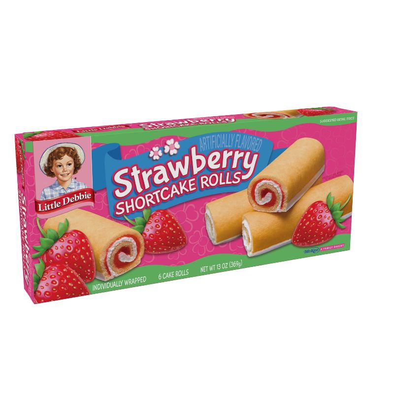 slide 1 of 4, Little Debbie Strawberry Shortcake Rolls - 13oz/6ct, 6 ct; 13 oz