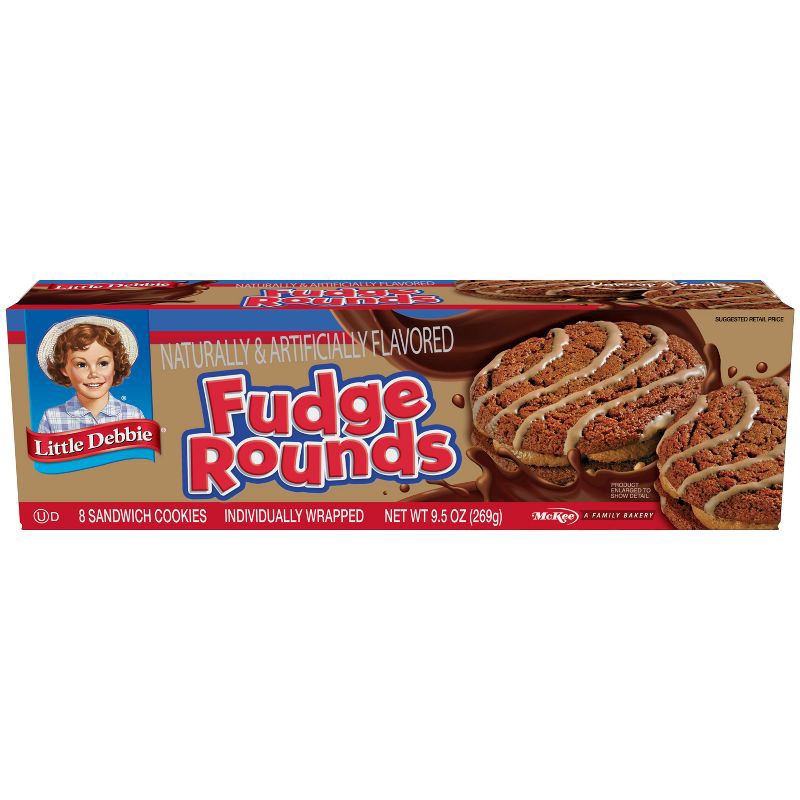 slide 2 of 4, Little Debbie Fudge Rounds - 8pk/9.5oz, 8 ct, 9.5 oz