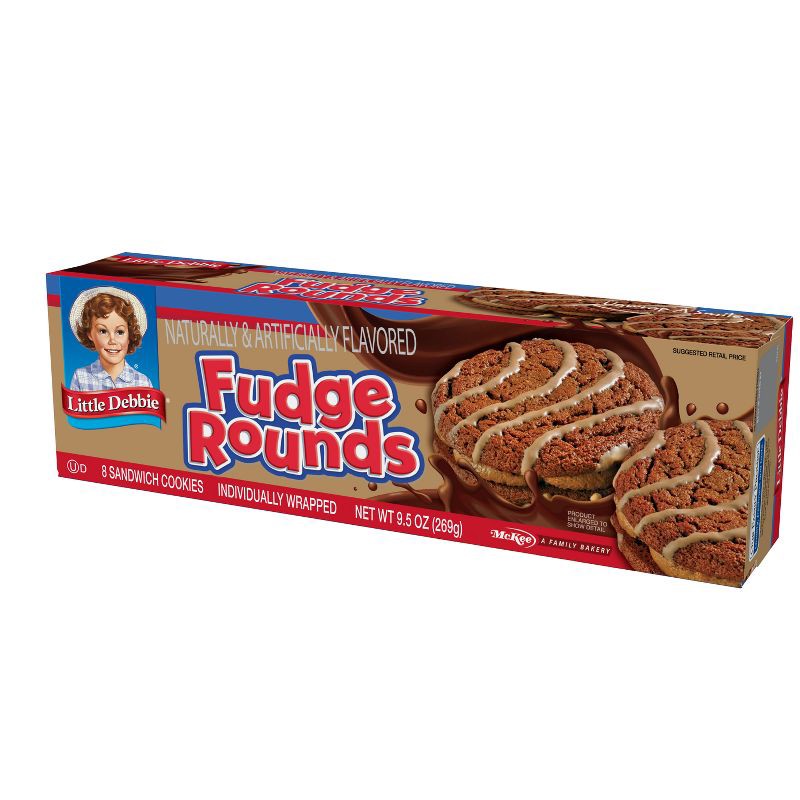 slide 3 of 4, Little Debbie Fudge Rounds - 8pk/9.5oz, 8 ct, 9.5 oz