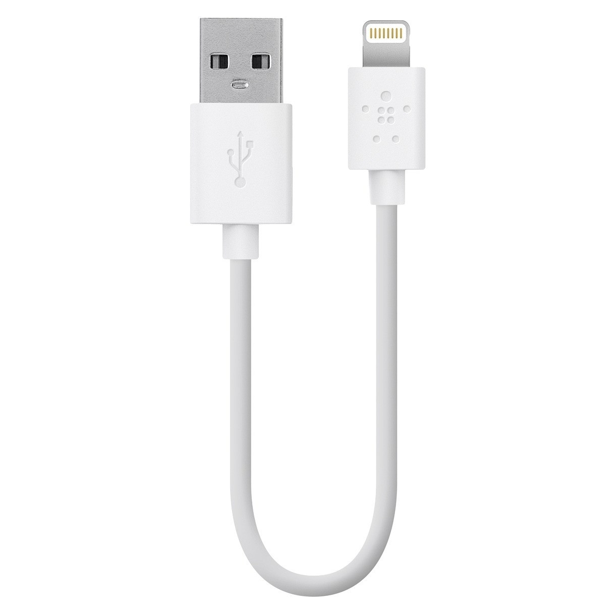 slide 1 of 2, Belkin Lightning Charger Sync Cable - White (F8J023bt06INWHT), 6 in