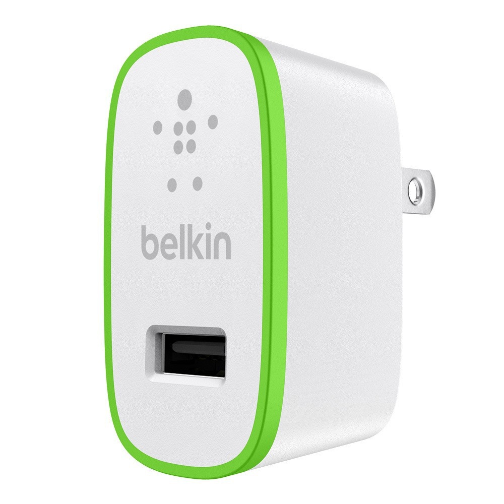 slide 2 of 5, Belkin Boost Up Home Charger With 4-Foot Lightning to USB ChargeSync Cable, White (12 Watt/2.4 Amp), 4 ft