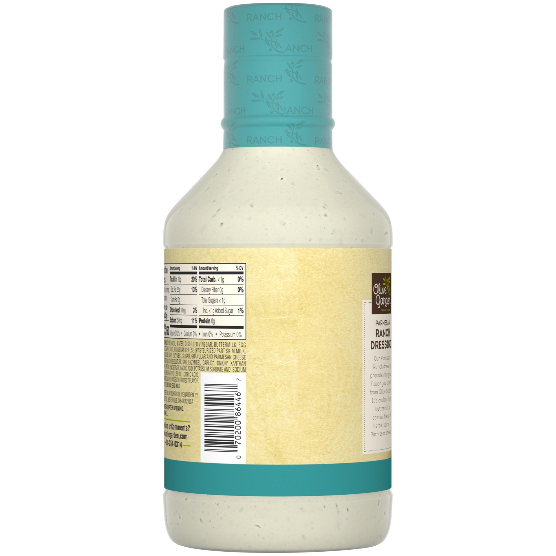 slide 2 of 6, Olive Garden Italian Kitchen Parmesan Ranch Dressing, 24 fl oz