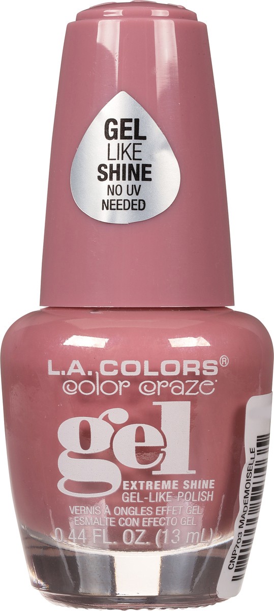 slide 8 of 10, L.A. Colors LA Colors Color Craze Gel Shine Nail Color - Mademoiselle, 0.44 oz