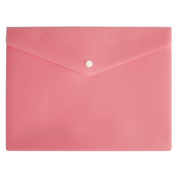 slide 1 of 1, Office Depot Brand Poly Envelope, 1/2'' Expansion, Letter Size, Coral, 1 ct