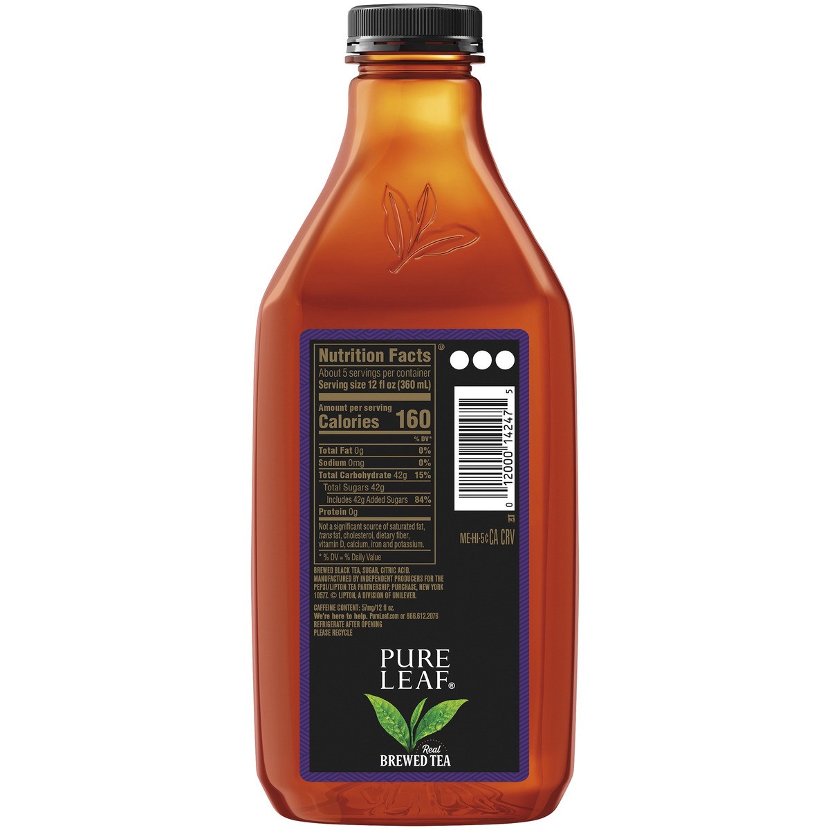 slide 6 of 10, Pure Leaf Real Brewed Tea Extra Sweet Tea 64 Fl Oz, 64 fl oz
