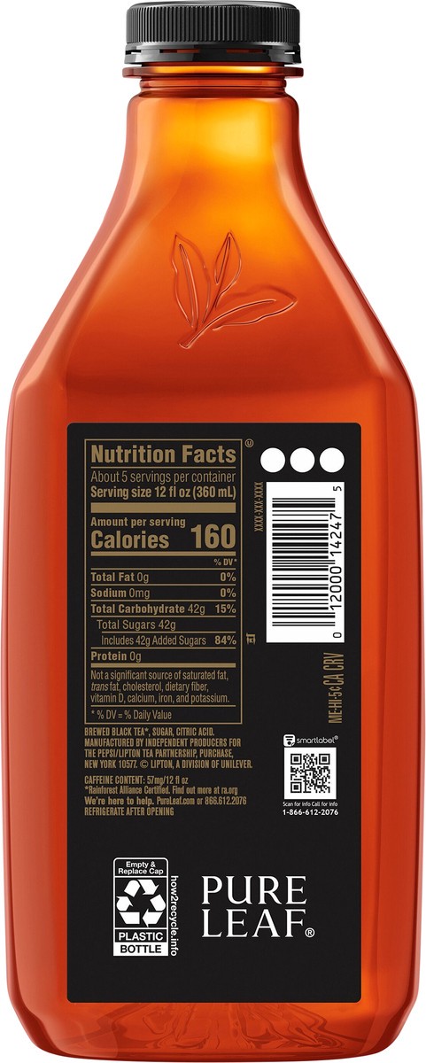 slide 4 of 10, Pure Leaf Real Brewed Tea Extra Sweet Tea 64 Fl Oz, 64 fl oz