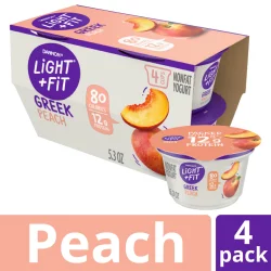 Light + Fit Nonfat Gluten-Free Peach Greek Yogurt Cups