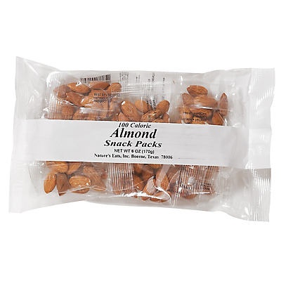 slide 1 of 1, Nature's Eats 100 Calorie Almond Snack Packs, 6 oz