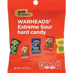 slide 1 of 1, CVS Gold Emblem Warheads, Extreme Sour Hard Candy, 2 oz