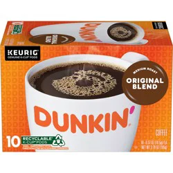 Dunkin'' Dunkin’ Original Blend Medium Roast Coffee, Keurig K-Cup Pods, 10 Count Box