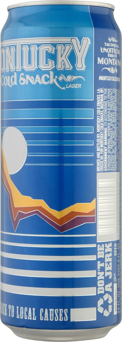 slide 9 of 9, Montucky Cold Snacks Lager 24oz Can, 24 fl oz
