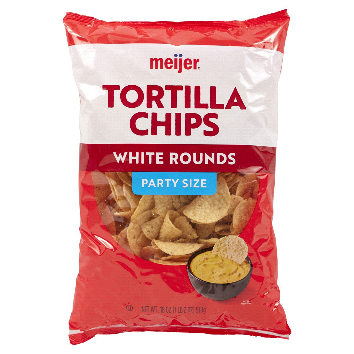 slide 1 of 21, Meijer Family Size White Tortilla Chips - 18 oz, 18 oz