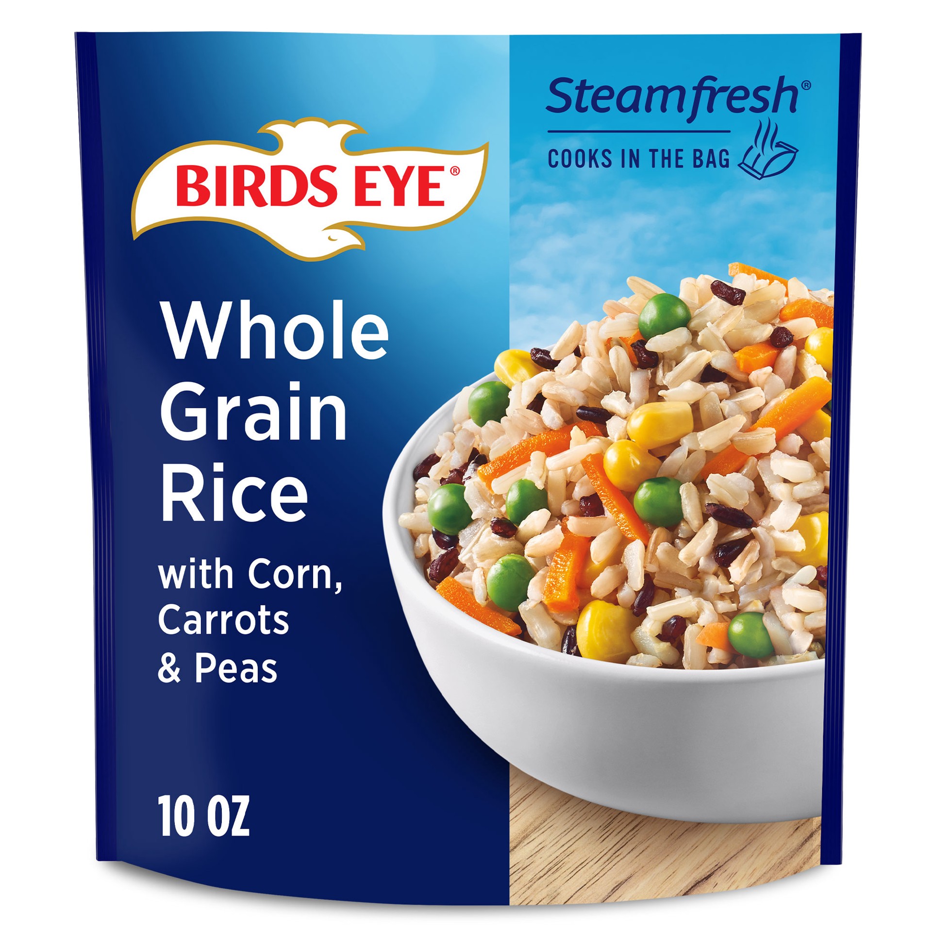 slide 1 of 5, Birds Eye Whole Grain Rice with Corn, Carrots & Peas 10 oz, 10 oz