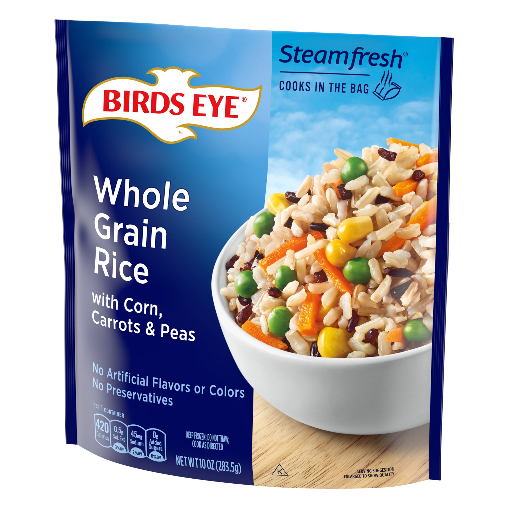 slide 2 of 5, Birds Eye Whole Grain Rice with Corn, Carrots & Peas 10 oz, 10 oz