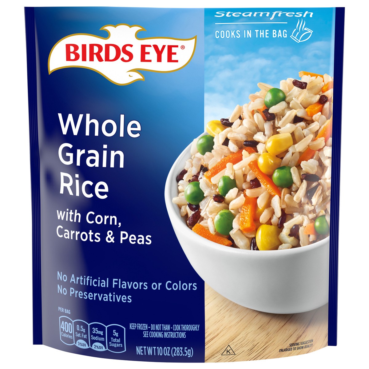 slide 1 of 5, Birds Eye Whole Grain Rice with Corn, Carrots & Peas 10 oz, 10 oz