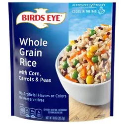 Birds Eye Whole Grain Rice with Corn, Carrots & Peas 10 oz