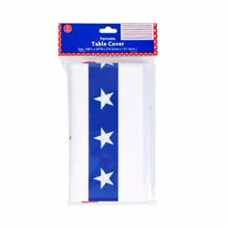 Holiday Home Patriotic Table Cover Stripes, 1 ct