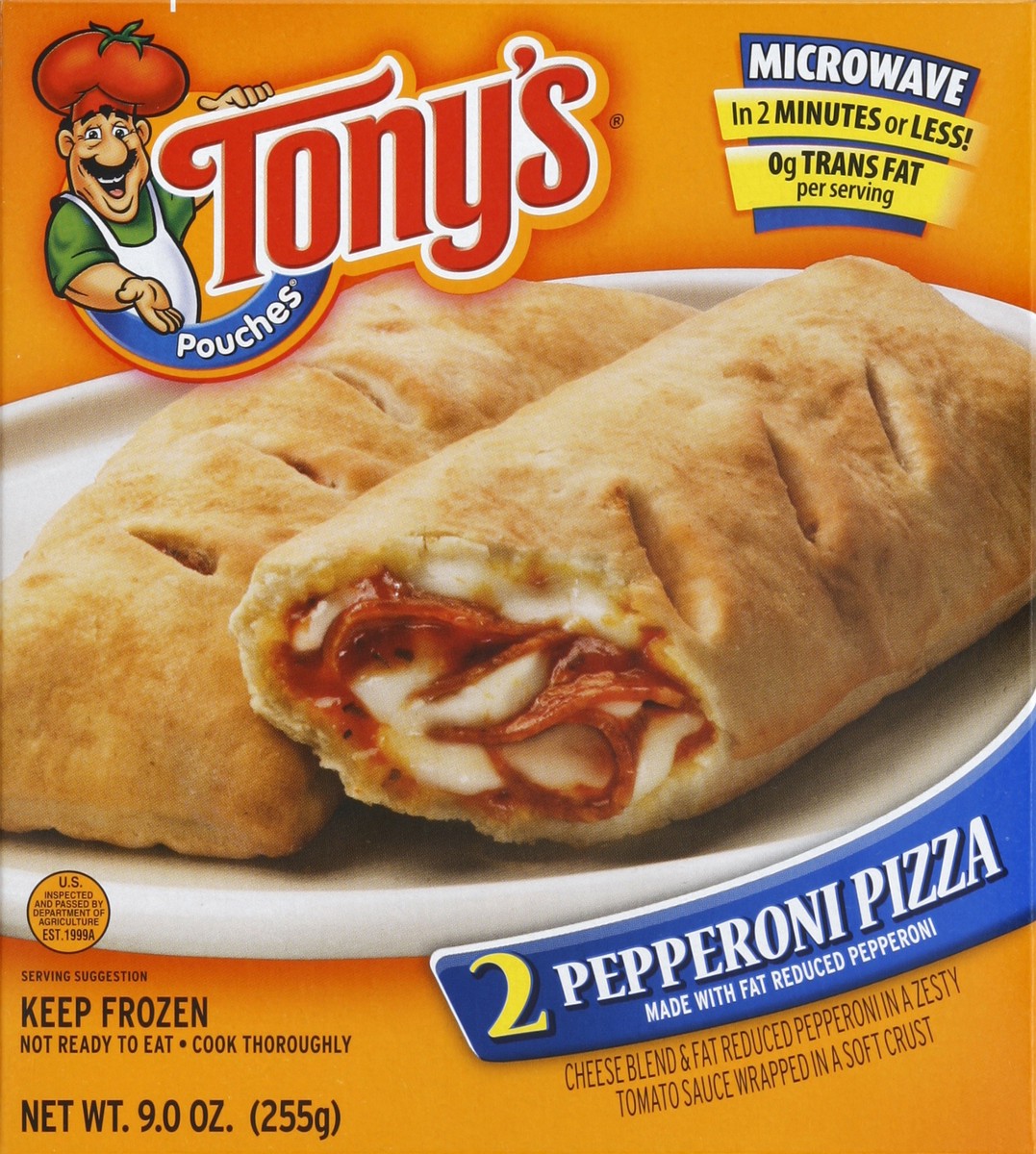 slide 4 of 4, Tony's Pepperoni Pouches, 2 ct; 9 oz