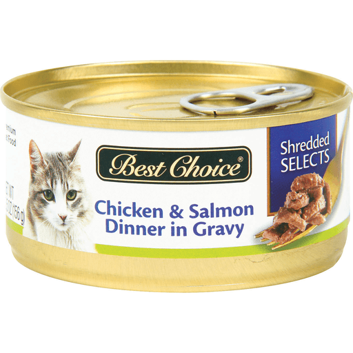 slide 1 of 1, Best Choice Chicken & Salmon Dinner In Gravy Canned Cat Food, 5.5 oz