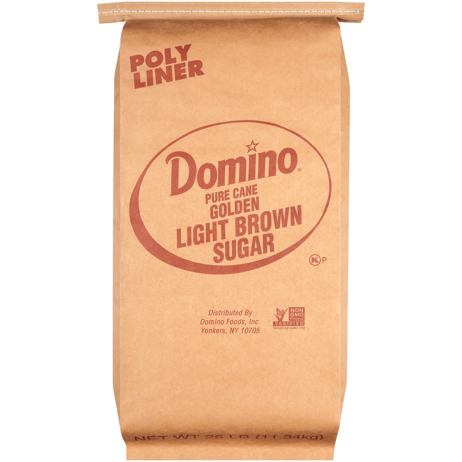 slide 1 of 6, Domino Pure Cane Golden Light Brown Sugar, 25 lb