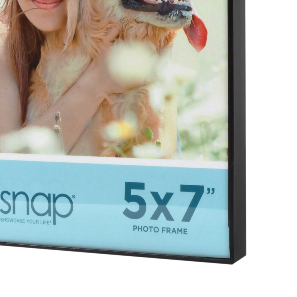 slide 4 of 5, Snap 5X7 Front Load Photo Frame - Black, 5 in x 7 in