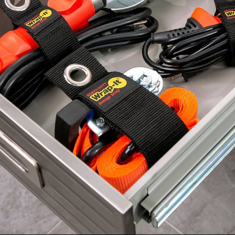slide 8 of 10, Wrap-It Heavy Duty Storage Straps 17" 2pk, 2 ct