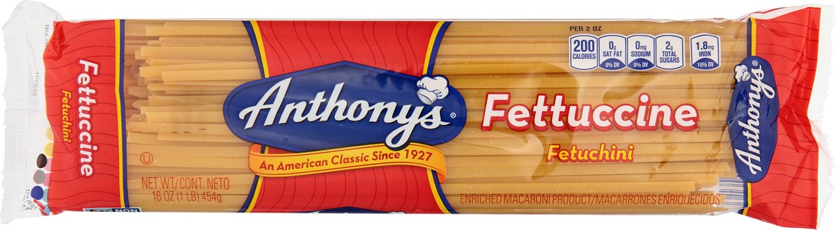 slide 13 of 14, Anthony's Fettuccine 16 oz, 16 oz