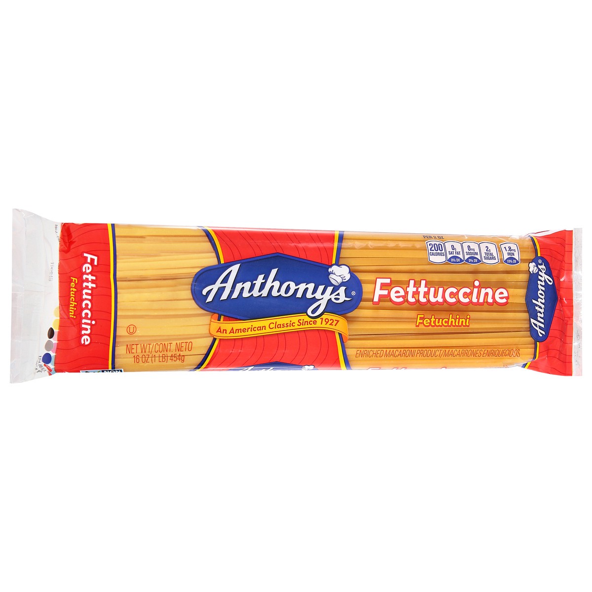 slide 14 of 14, Anthony's Fettuccine 16 oz, 16 oz