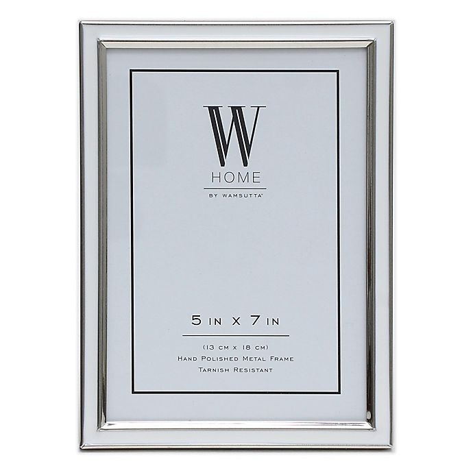 slide 1 of 1, W Home Enamel Picture Frame - White, 5 in x 7 in