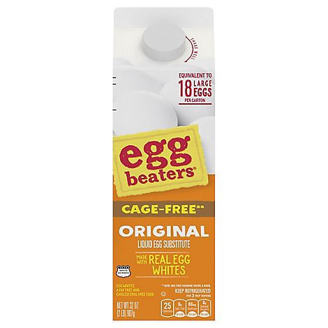 slide 1 of 1, Egg Beaters Original Cage Free Liquid Eggs - 32 Oz, 32 oz