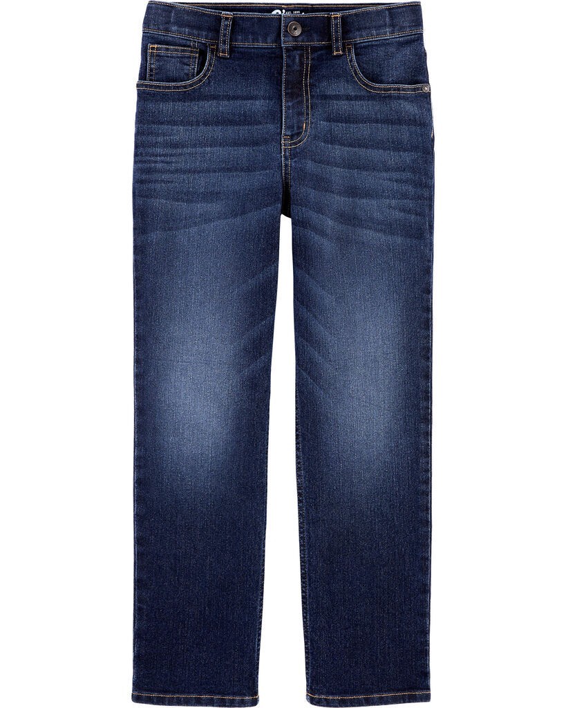 slide 3 of 4, Oshkosh Kid Dark Wash Relaxed-Fit Classic Jeans Rail Tie True Blue 7R, 1 ct