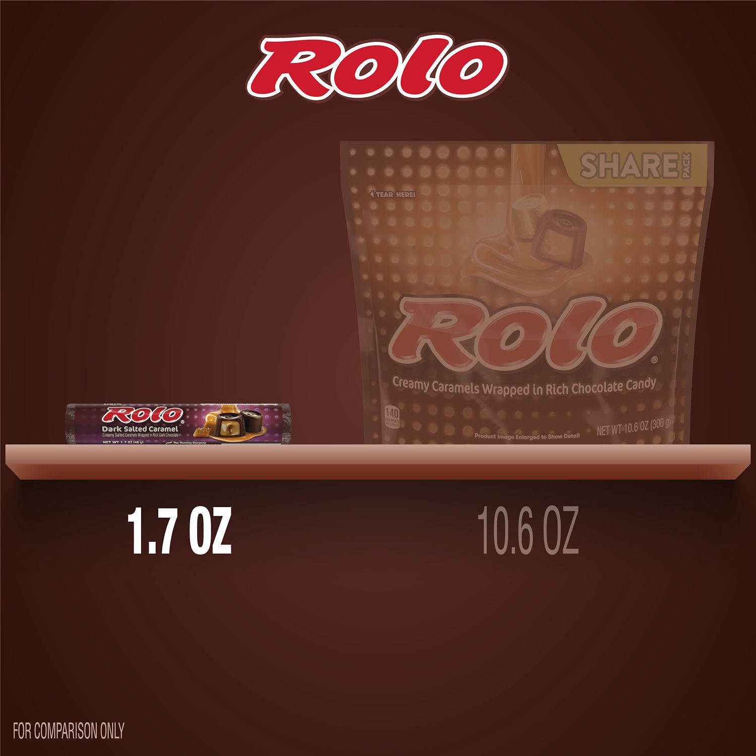 slide 3 of 6, Rolo Dark Salted Caramel Candy 1.7 oz, 1.7 oz