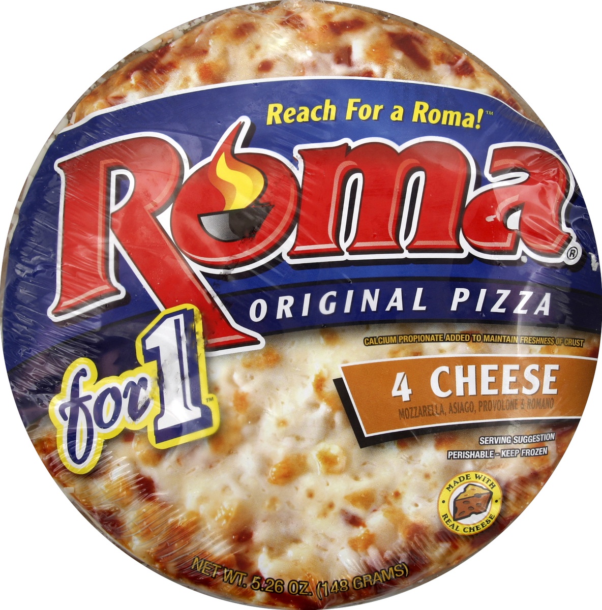 slide 3 of 3, Roma For One Original 4 Cheese Pizza, 5.26 oz