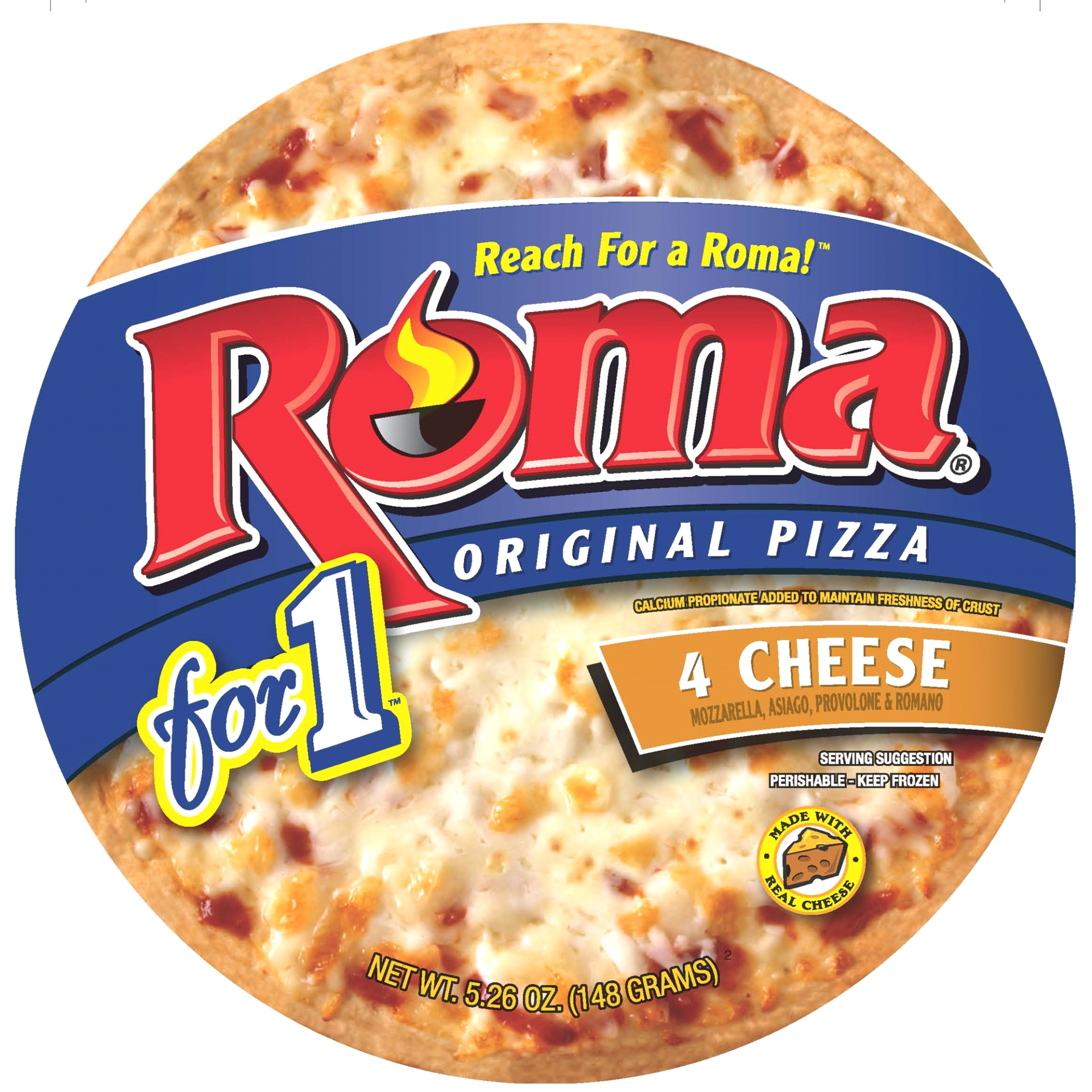 slide 1 of 3, Roma For One Original 4 Cheese Pizza, 5.26 oz