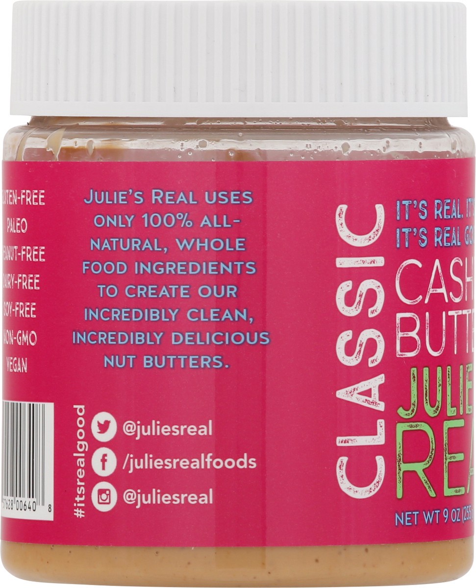 slide 7 of 9, Julie's Real Cashew Butter, Classic, 9 oz