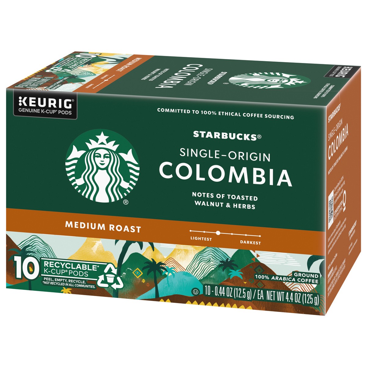 slide 5 of 12, Starbucks K-Cup Pods Medium Roast Ground Colombia Coffee ea - 10 ct, 10 ct