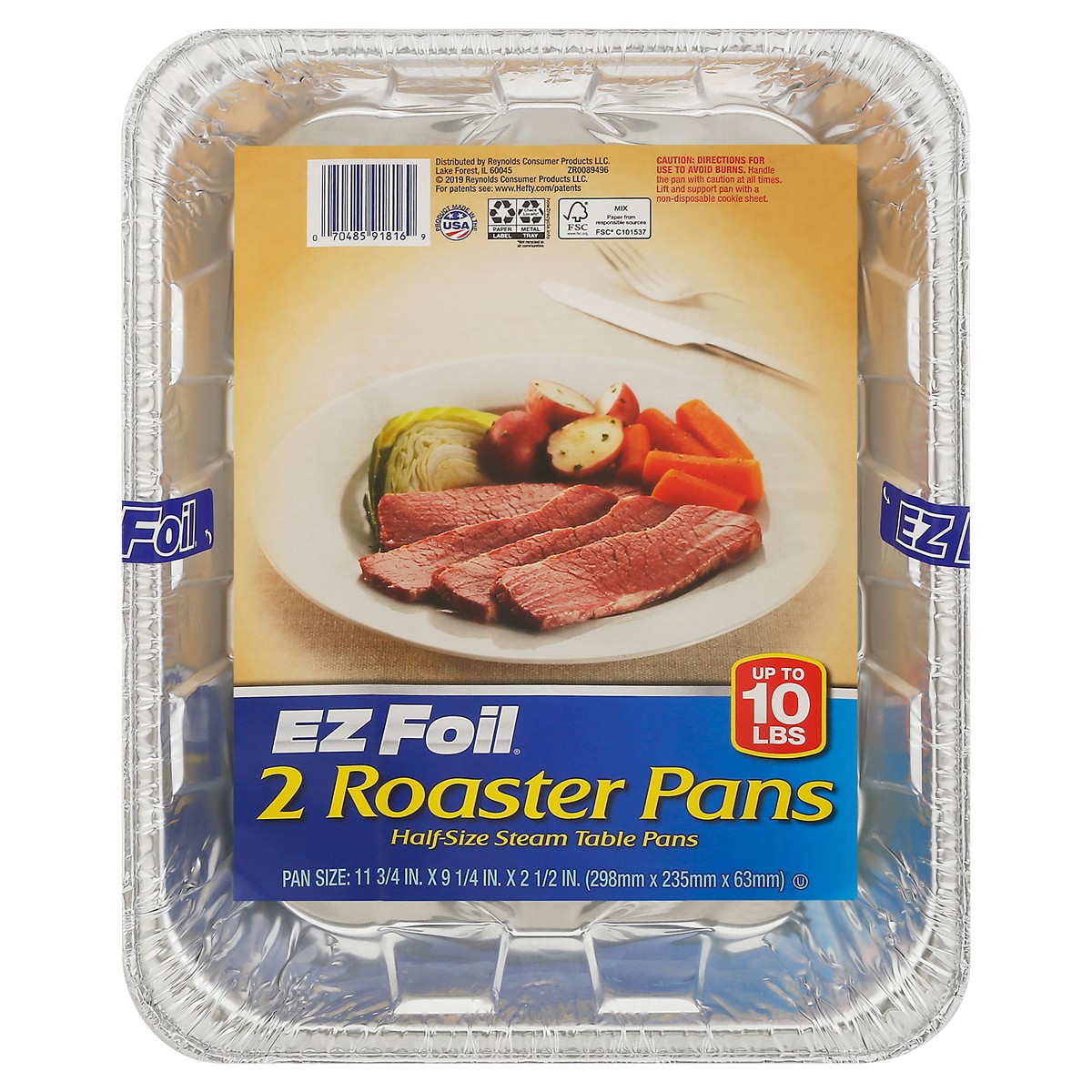 slide 1 of 9, EZ Foil Hefty Roaster Pan, 2 ct