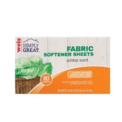 Weis Quality Outdoor Scent 80 Count Fabric Softener Sheets