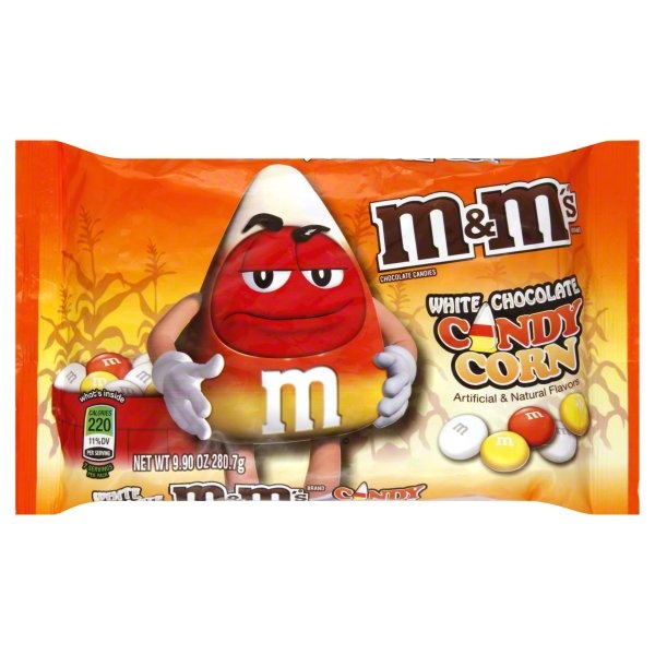 slide 1 of 5, M&M's Chocolate Candies White Candy Corn, 8 oz