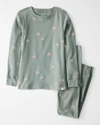 Littleplanet Kid Organic Cotton Pajamas in Magical Rainbow Print Magical Rainbow 6