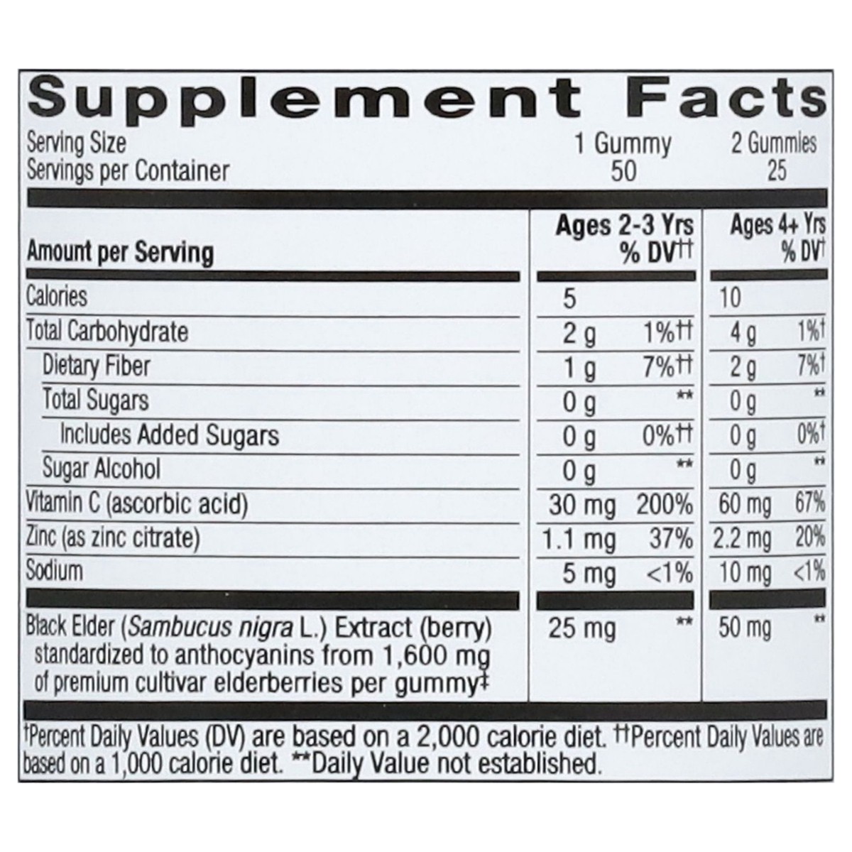 slide 9 of 15, Nature's Way Zero Sugar Ages 2+ Kids Sambucus Elderberry 50 Gummies, 50 ct