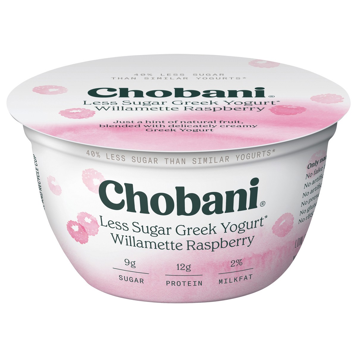 slide 2 of 6, Chobani Raspberry Less Sugar Greek Yogurt, 5.3 oz