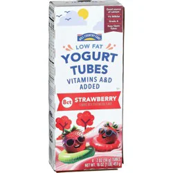 Hill Country Fare Low Fat Yogurt Tubes - Strawberry