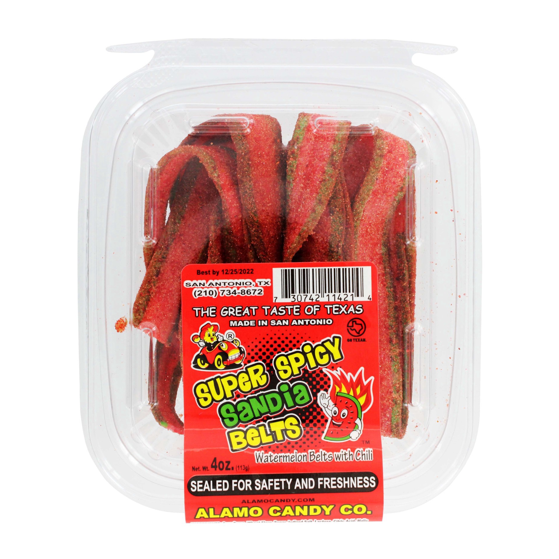 slide 1 of 1, Alamo Candy Co. Alamo Candy Super Spicey Sandia Belts, 4 oz