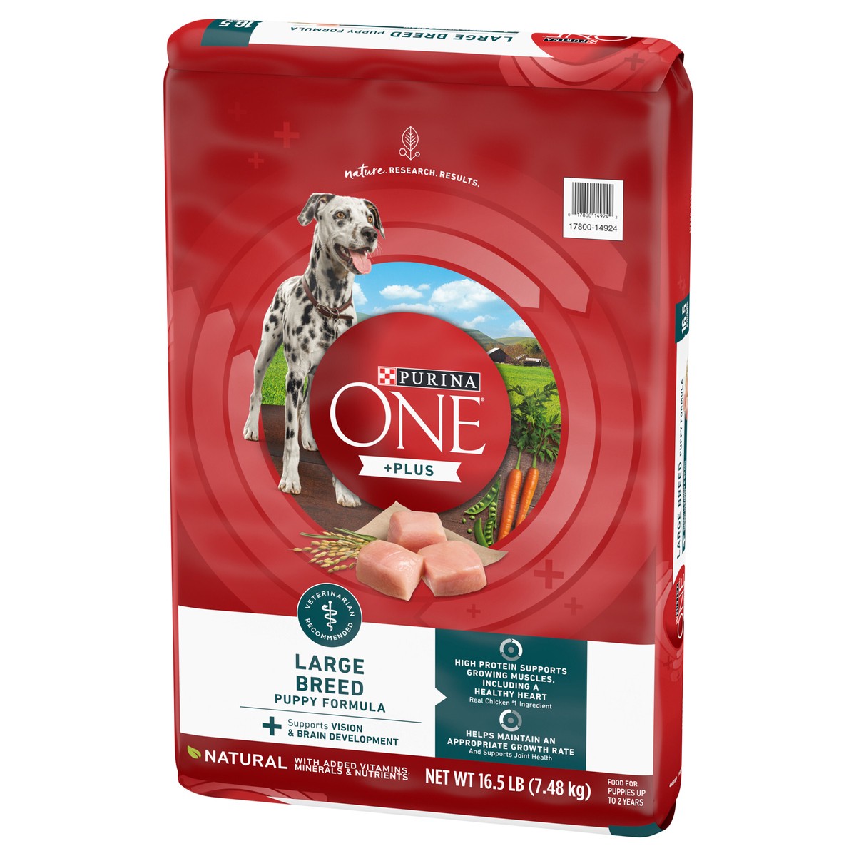 slide 2 of 9, ONE Purina ONE Plus Large Breed Puppy Food Dry Formula, 16.5 lb