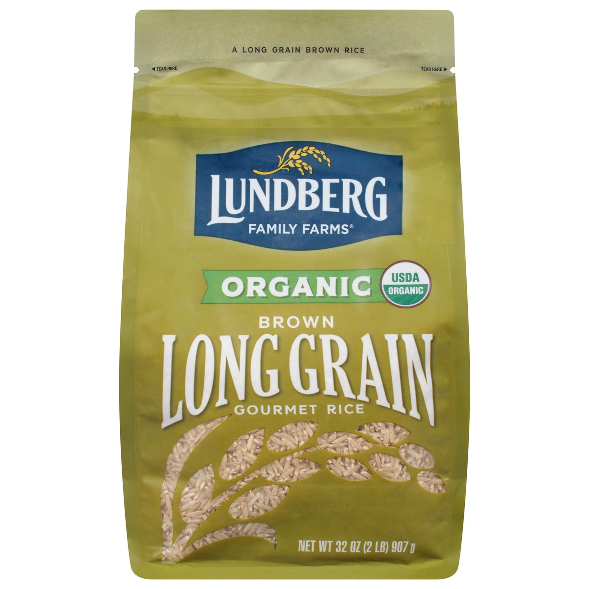 slide 1 of 9, Lundberg Family Farms Organic Brown Long Grain Gourmet Rice, 32 oz