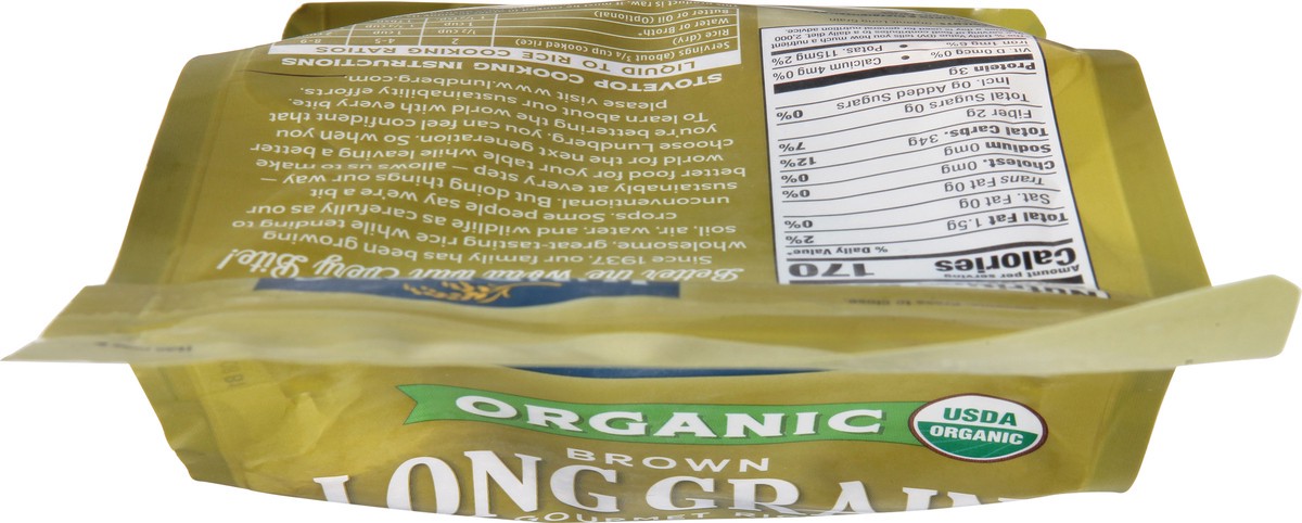 slide 9 of 9, Lundberg Family Farms Organic Brown Long Grain Gourmet Rice, 32 oz