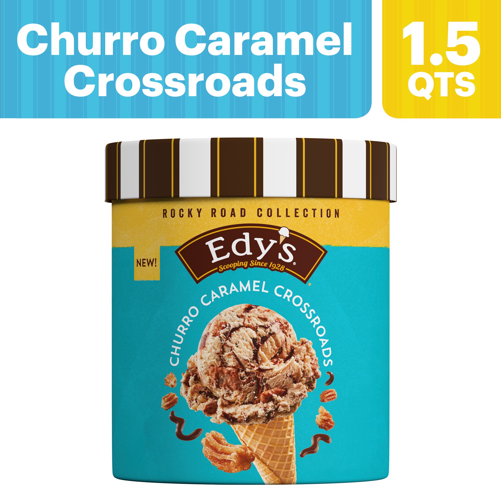 slide 4 of 5, Dreyer's Churro Caramel Crossroads Ice Cream 1.5 qt, 48 oz