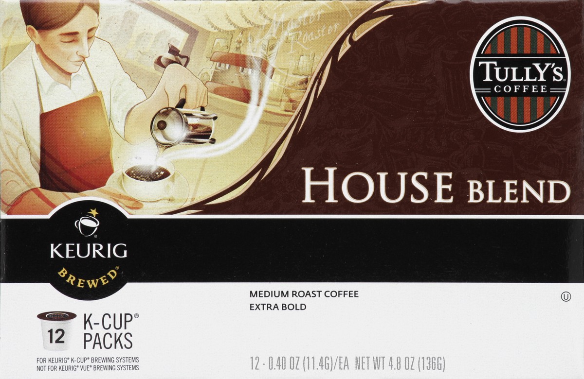 slide 4 of 5, Tully's Coffee House Blend K-Cups, 12 ct